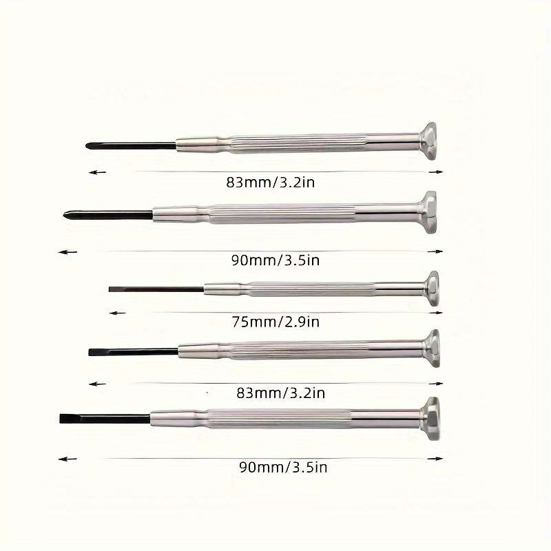 6-Piece Precision Steel Screwdriver Set - Phillips Head