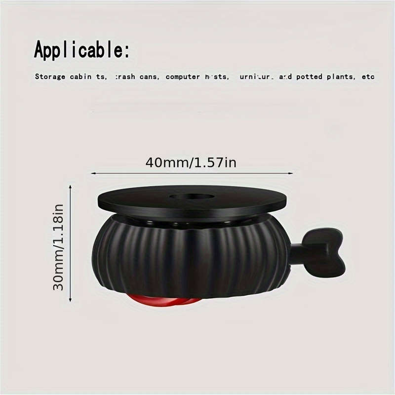 4-Pack Mini Swivel Casters with Brakes