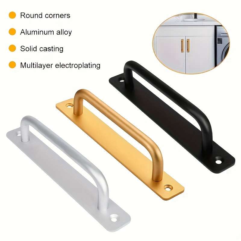 A 1Inch Round Tube Square Plate 148mm Door  And Window Handle Sliding Door Handle
