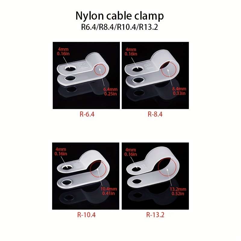 Nylon White Cable Clip Wire Clamp
