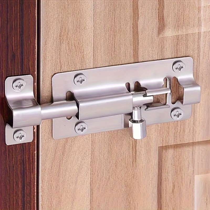 Stainless Steel Sliding Bolt Lock Kit With Screws