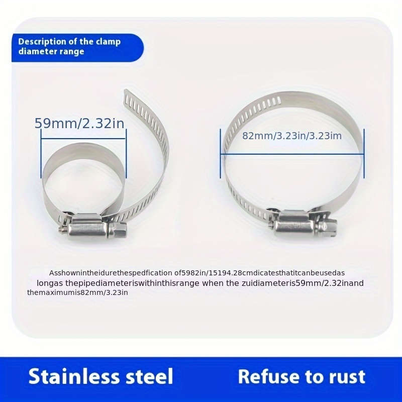 304 Stainless Steel Hose Clamps Set