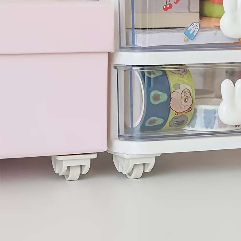 Self-adhesive plastic roller casters