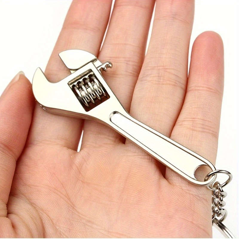 1pc Stainless Steel Mini Wrench Keychain -