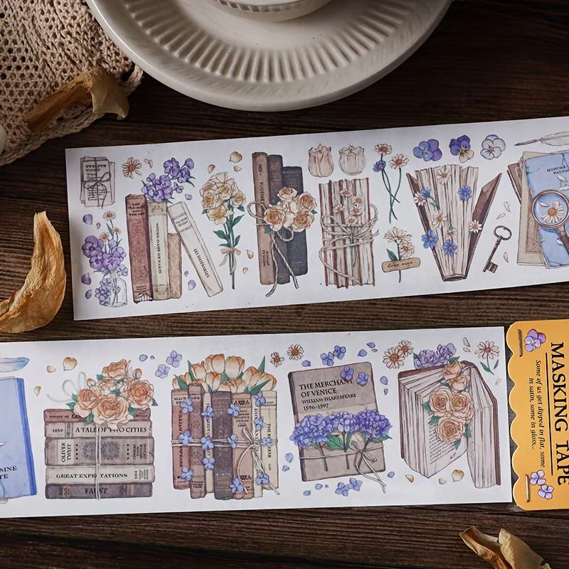 Vintage Floral Dream Tea Collection Washi Tape Strip