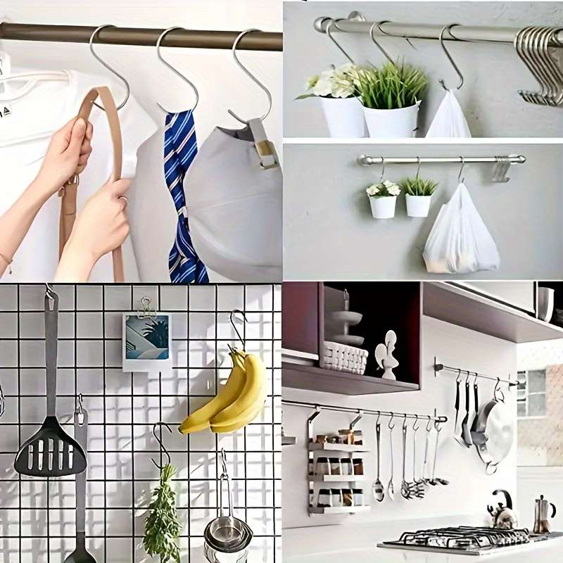 10pcs S-Type HooksStainless Steel Metal Hooks