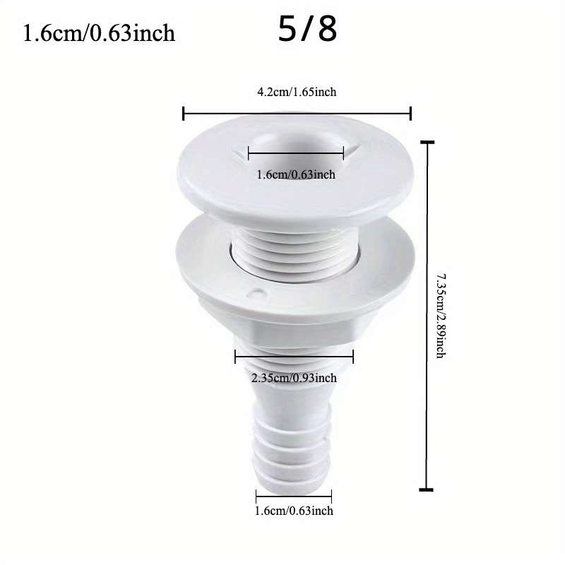 Plastic Thru Hull Fitting Connecto