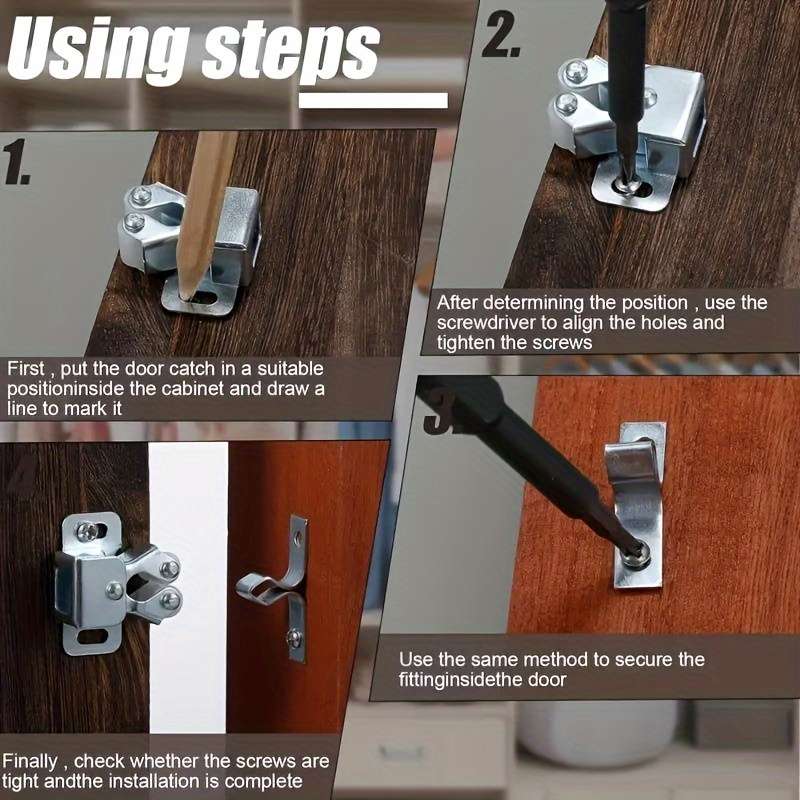 24pcs Cabinet Locks With Double Rollers