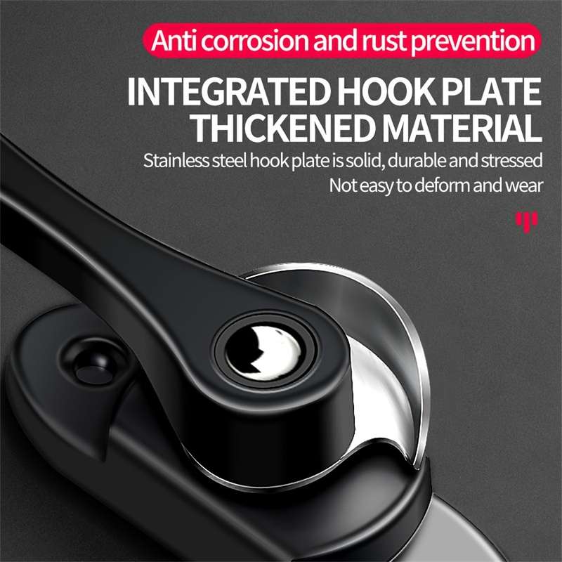 1PCS Crescent Lock Two-way Rotating Stainless Steel Sliding Door And Window Anti-theft Lock Accessor