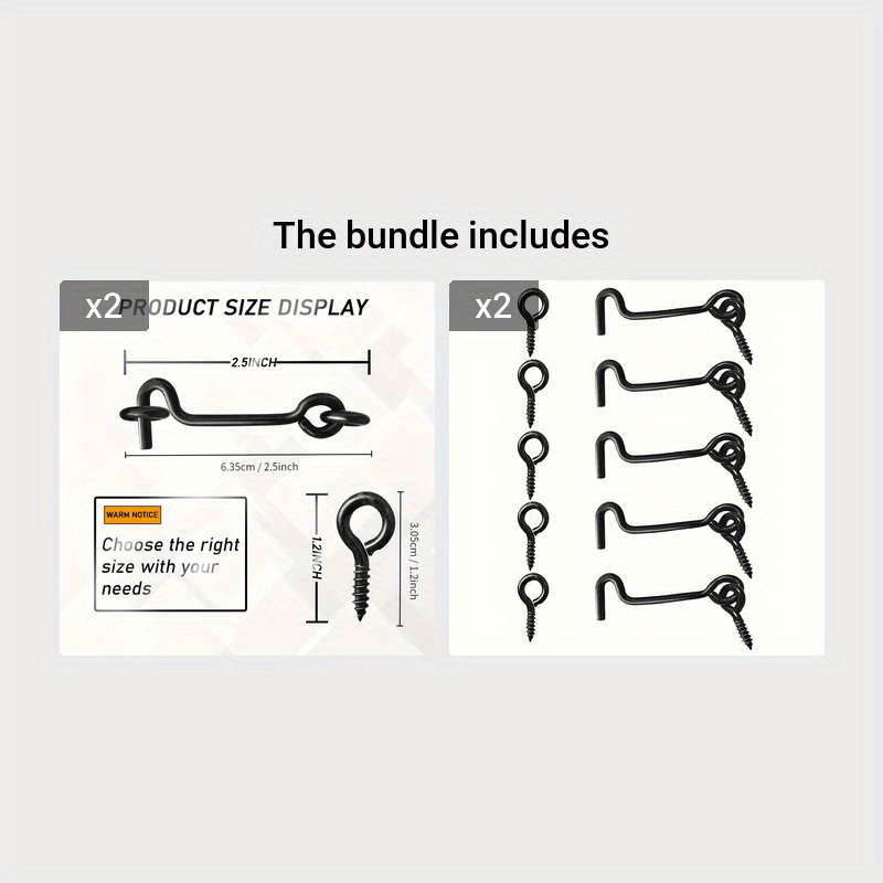 5pcs Cabin Hook And Eye Latch Gate Door
