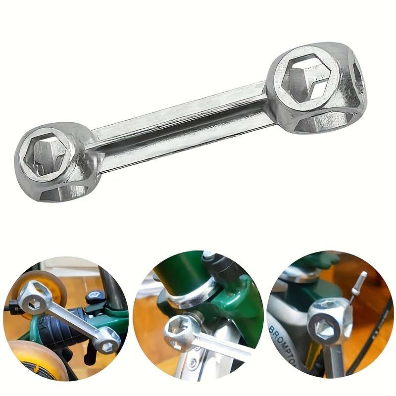1 Pcb Bone Shaped Allen Wrench 10 Holes Size 6-15mm 10 In 1 Galvanized Steel Allen Wrench Bicycle Re