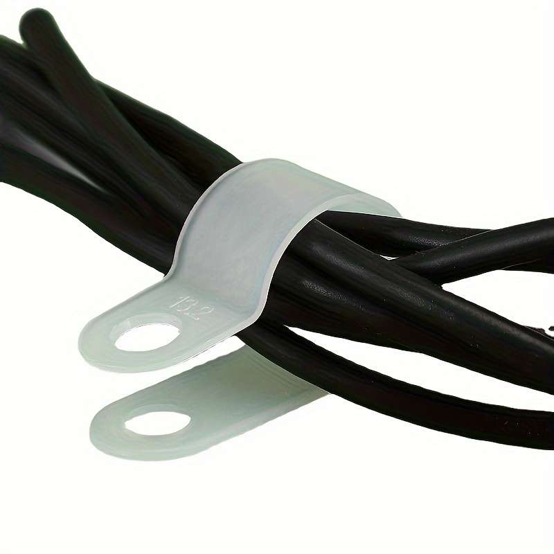 Nylon White Cable Clip Wire Clamp
