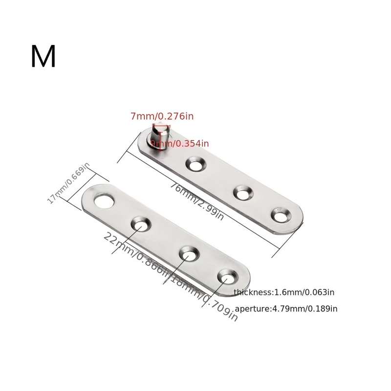 1pc Stainless Steel Zigzag Hinge Hinge Window Hinge Door