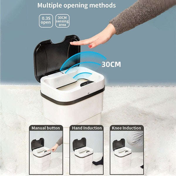 Smart Induction Folding Trash Can
