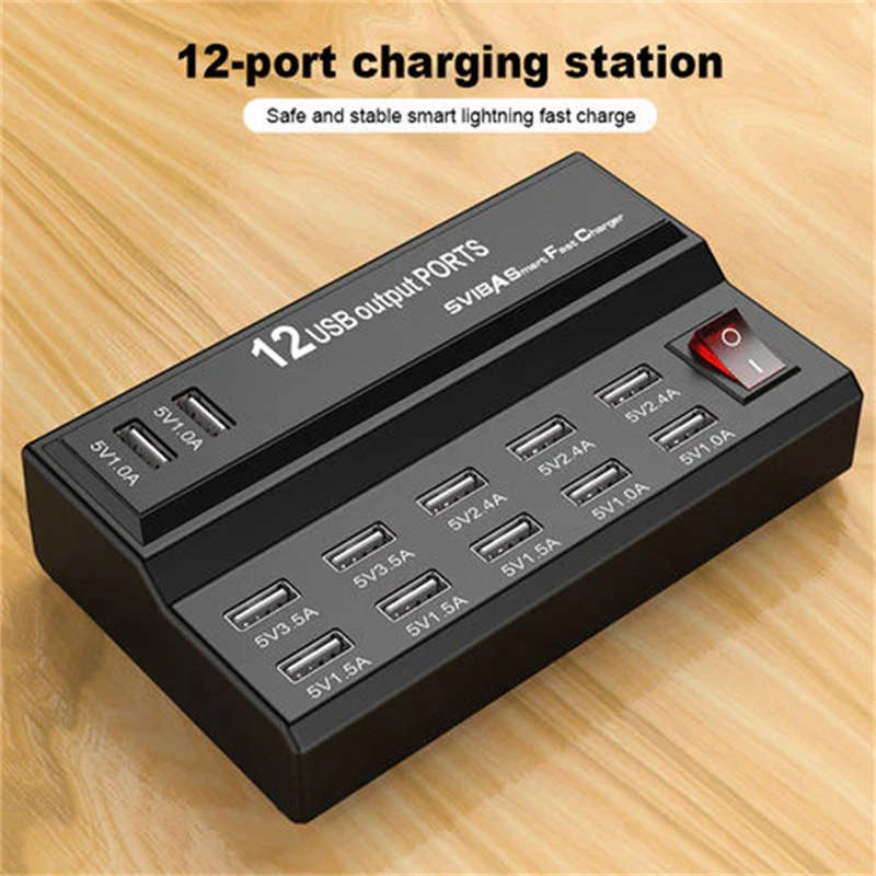 12-Port USB Smart Charger