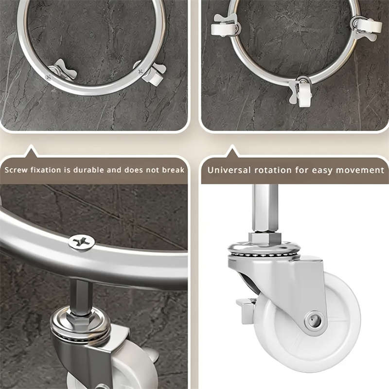 Heavy Duty Stainless Steel Gas Cylinder Cart, Removable Propane and LPG Tank Holder