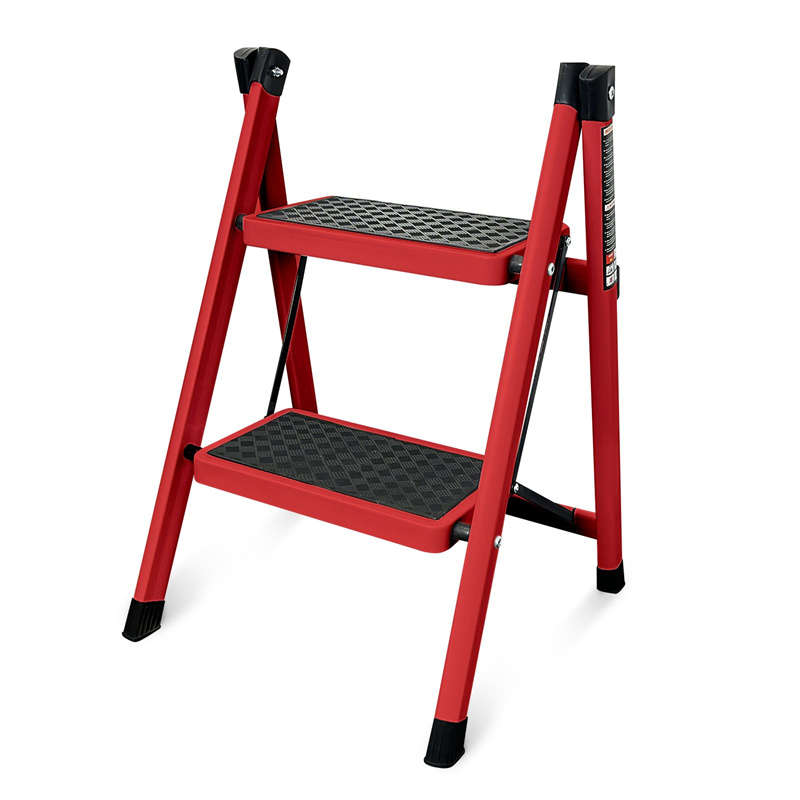 Portable 3-Stage Folding Ladder and Wide Steps with Non-Slip Handles for Home and Patio