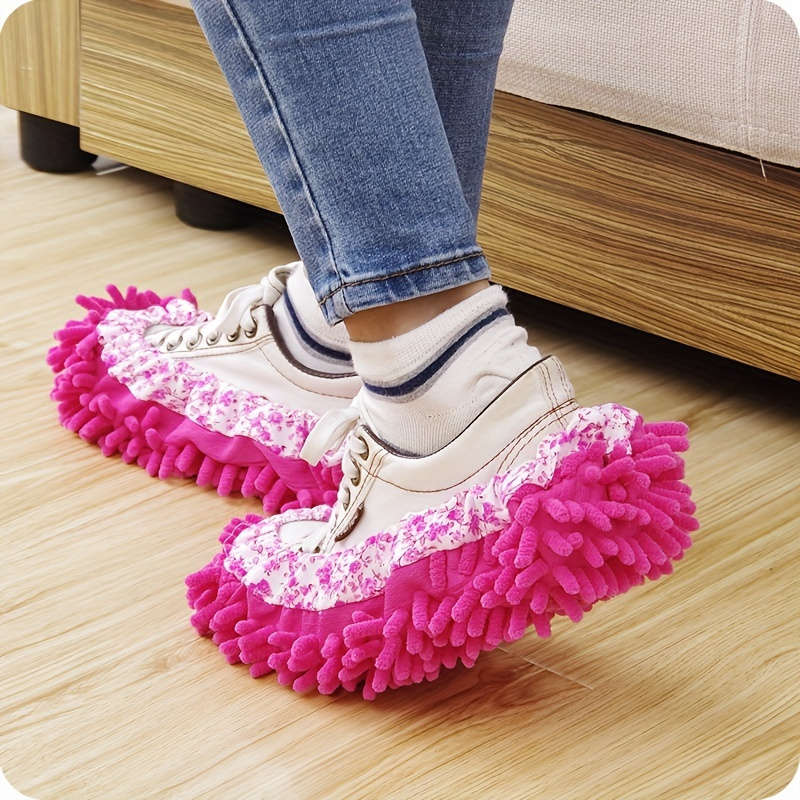 2 Pack Lazy Mop Slippers Dust Mop Shoe Covers