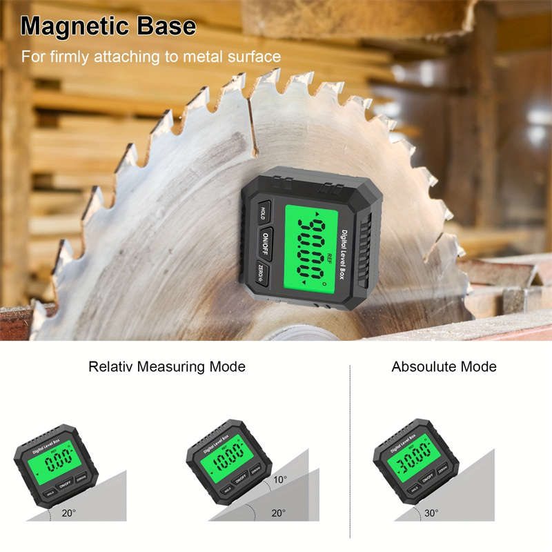 1 Pack Mini Digital Protractor Angle Electronic Goniometer with Magnetic Base