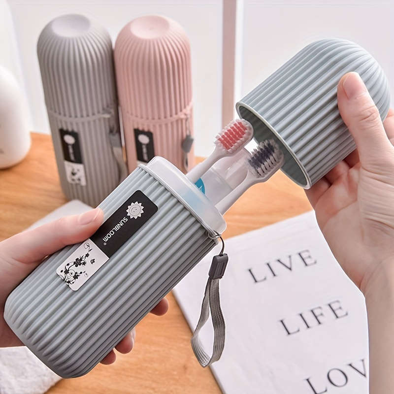 Travel Toothbrush Set, Portable Storage Case, Mouthwash Cup and Toothpaste Holder