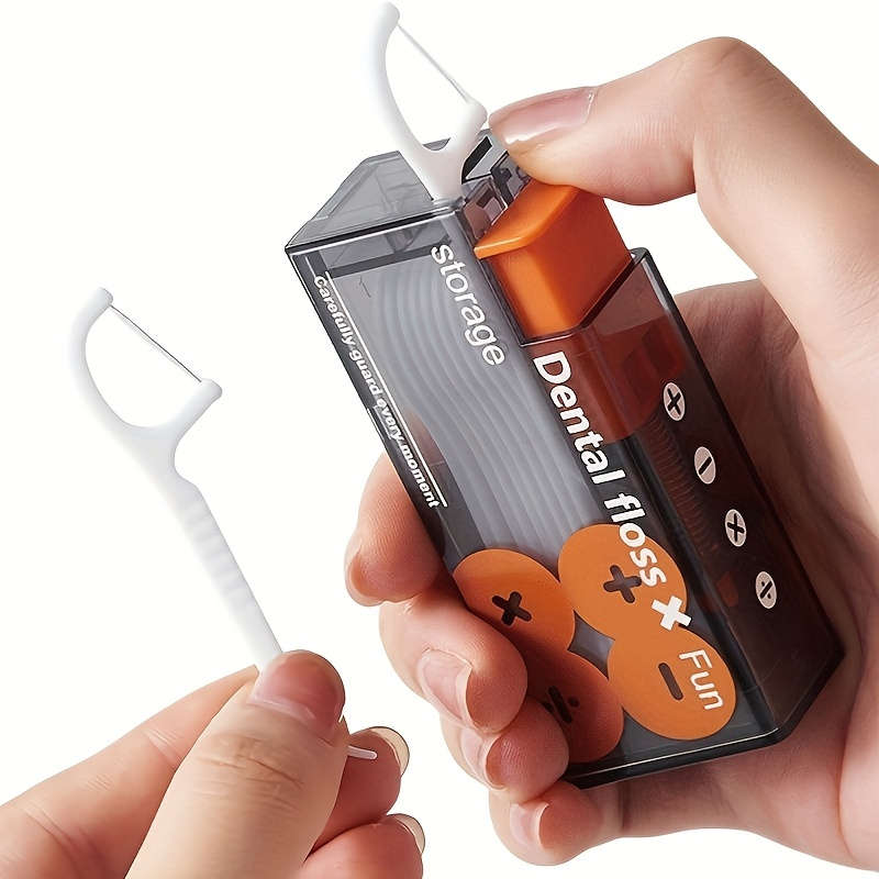 Automatic Dental Floss Dispenser Portable Toothpick Holder With 10 Refillable Dental Floss