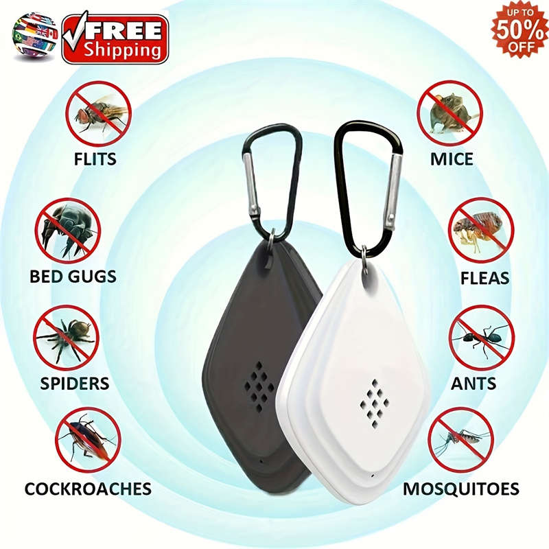 USB Rechargeable Ultrasonic Outdoor Mosquito Repellent Portable Electronic Pest Controller