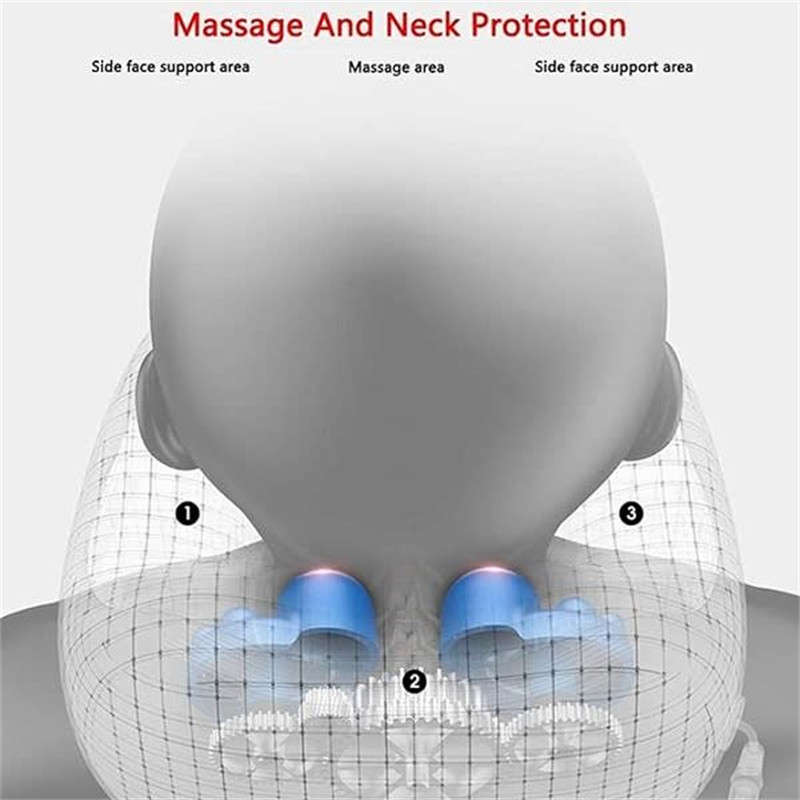 Rechargeable U-shaped Neck Massager Pillow Travel Car Relaxation Massage Pillow