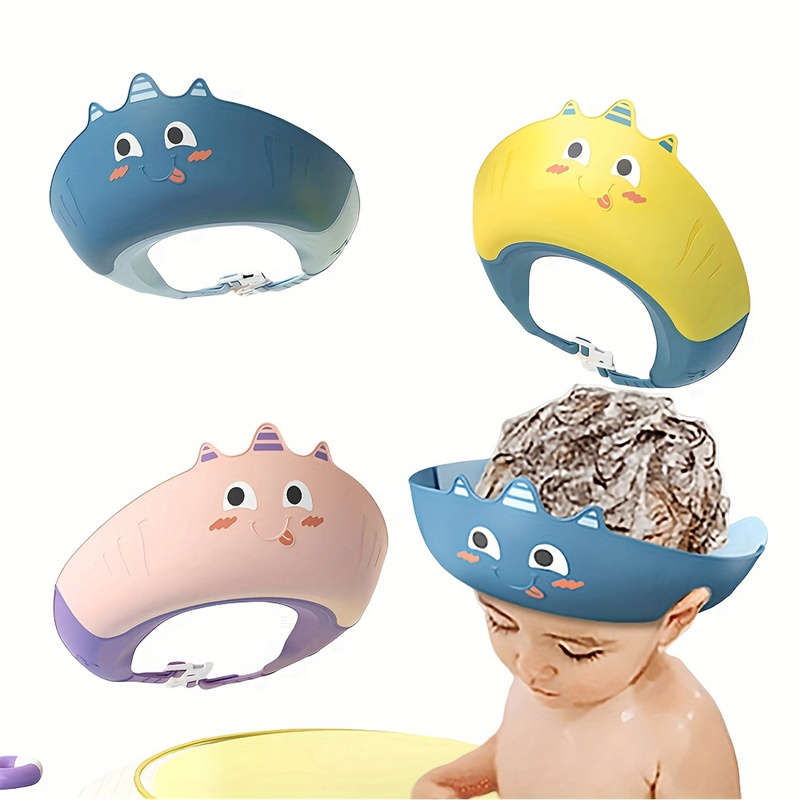 Adjustable Kids Shower Cap - Waterproof Shampoo Cap with Ear and Eye Protection