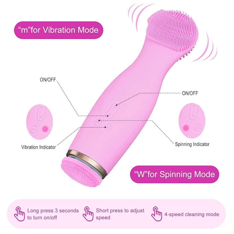 4 In 1 Sonic Vibration Rotating Cleansing Brush