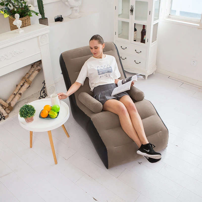 Portable Inflatable S Shape Lazy Sofa Living Room Furniture Outdoor Leisure Chair