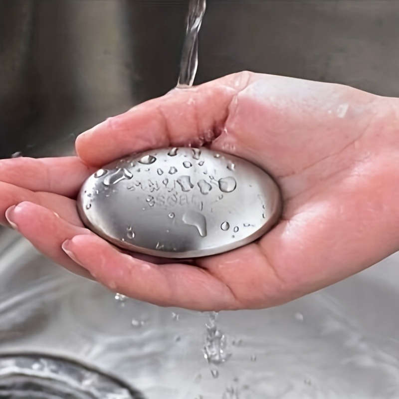 Stainless Steel Oval Soap to Remove Hand Odor and Garlic Fishy Odor