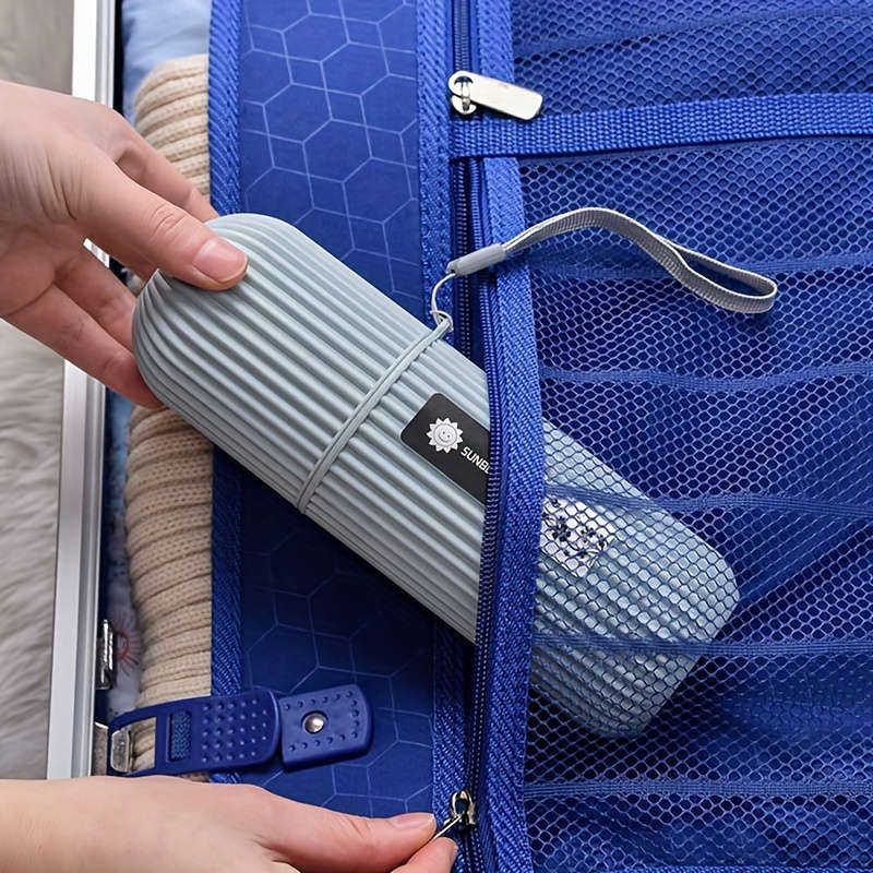 Travel Toothbrush Set, Portable Storage Case, Mouthwash Cup and Toothpaste Holder