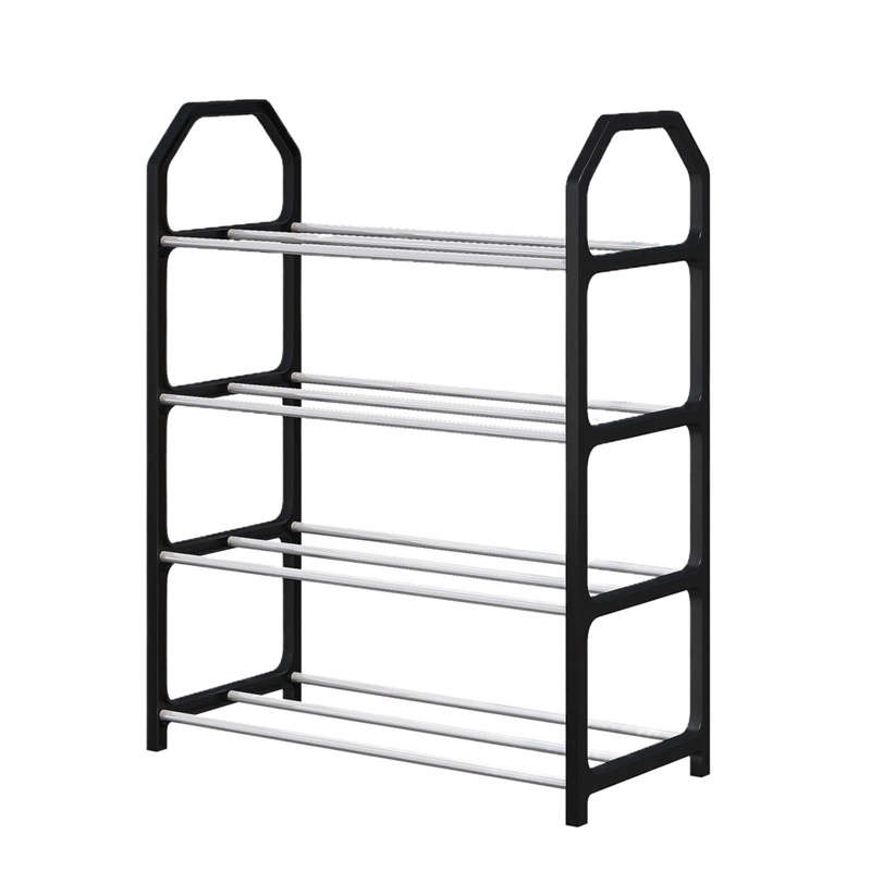 4-Tier Stackable Shoe Rack Shoe Storage Area Space Saving Entryway Shoe Rack