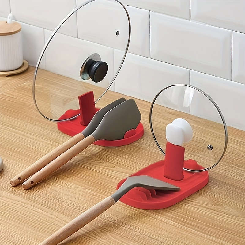 1pc Foldable Cooking Spatula Holder, Cutlery Storage Rack, Pot Lid Rack