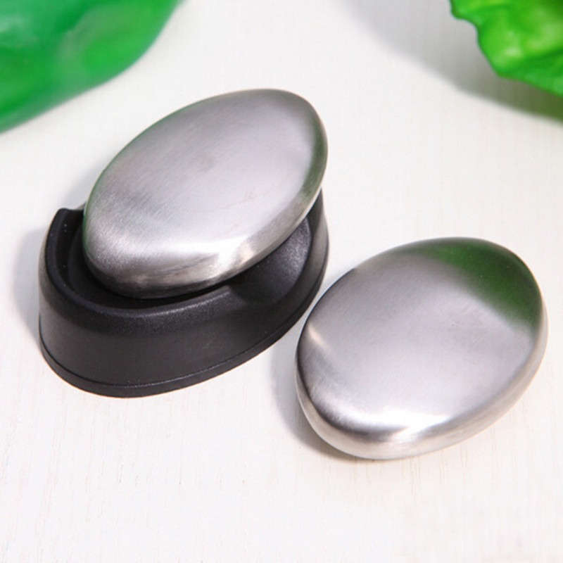 Stainless Steel Oval Soap to Remove Hand Odor and Garlic Fishy Odor