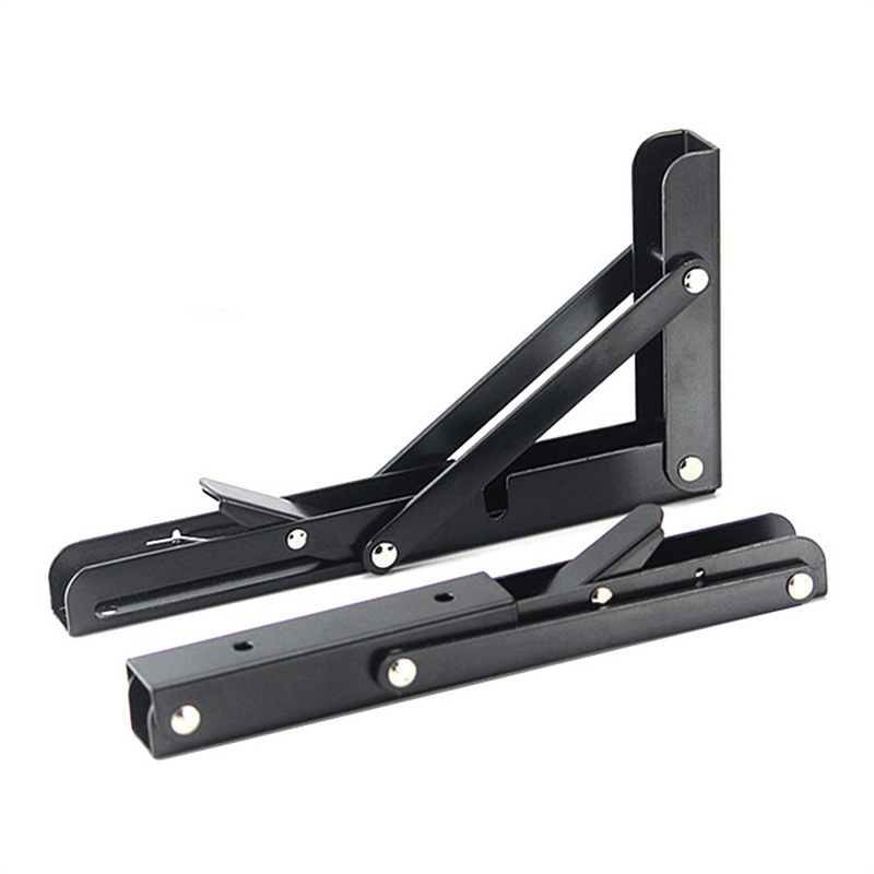2 Pcs Heavy Duty Folding Shelves with Adjustable Angle Metal Wall Mount Storage Bracket