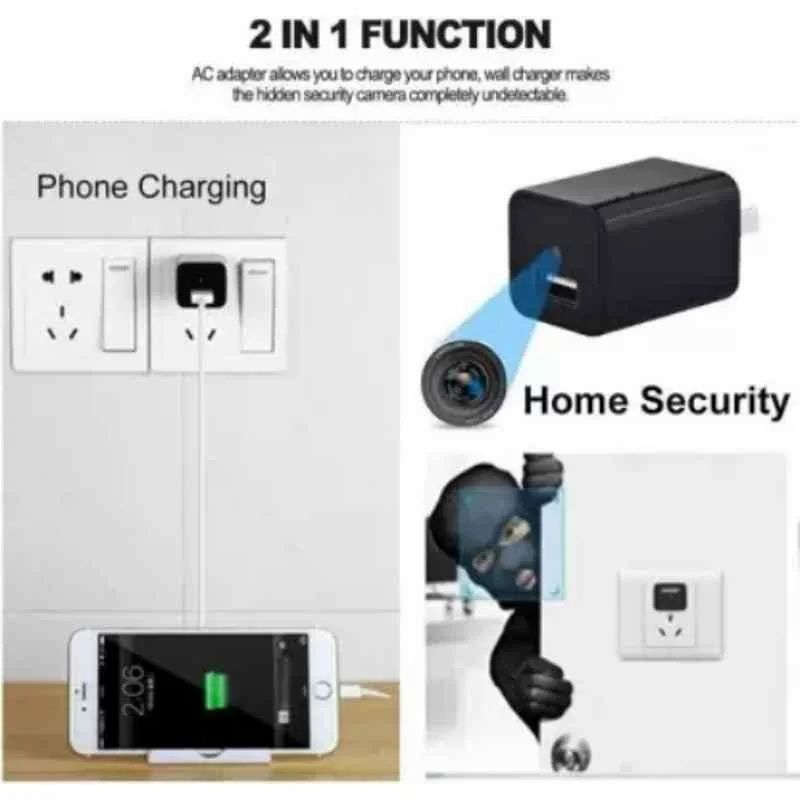 USB Phone Charging Camera Wall Socket Mini Spy Camera 1080p HD Hidden Camera