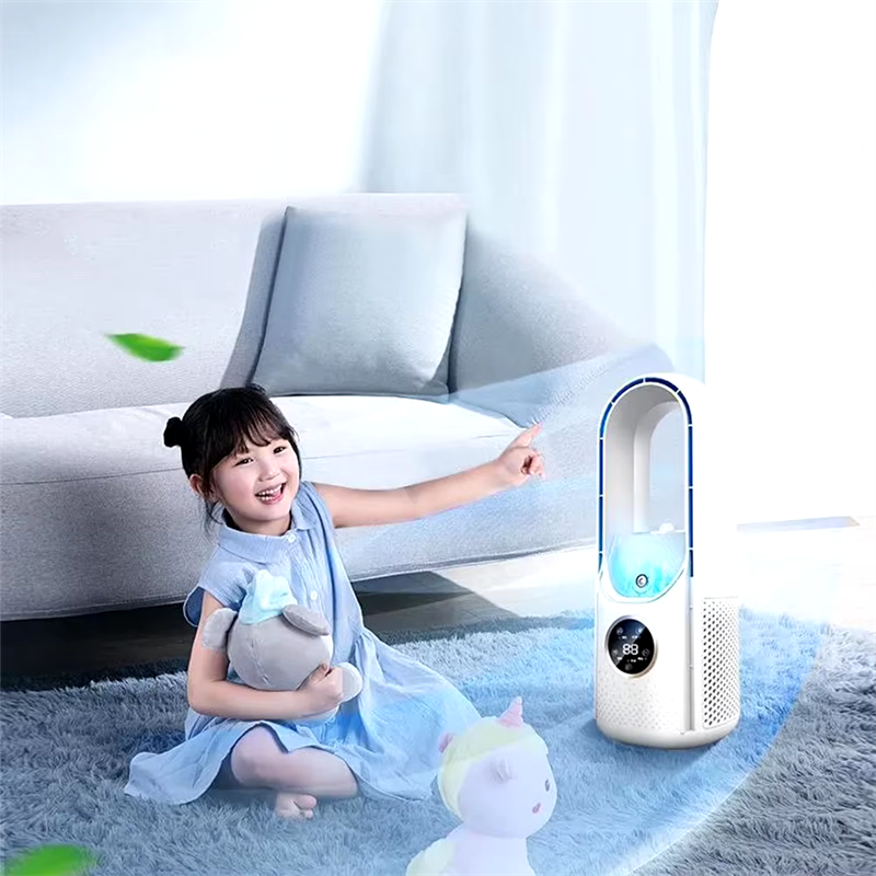 Portable USB Rechargeable Desk Fan 6-Speed Adjustable Low Noise Vertical Cooling Fan