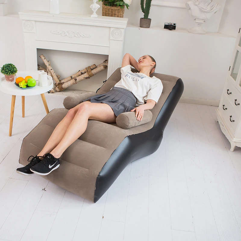 Portable Inflatable S Shape Lazy Sofa Living Room Furniture Outdoor Leisure Chair