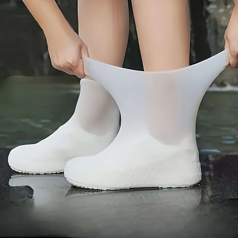 A Pair Of Silicone Shoe Covers - Suitable For Both Men And Women, Reusable