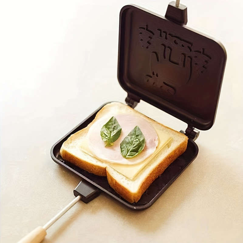 Durable Aluminum Kitchen Gadgets Non-Stick Double-Sided Mini Waffle Maker