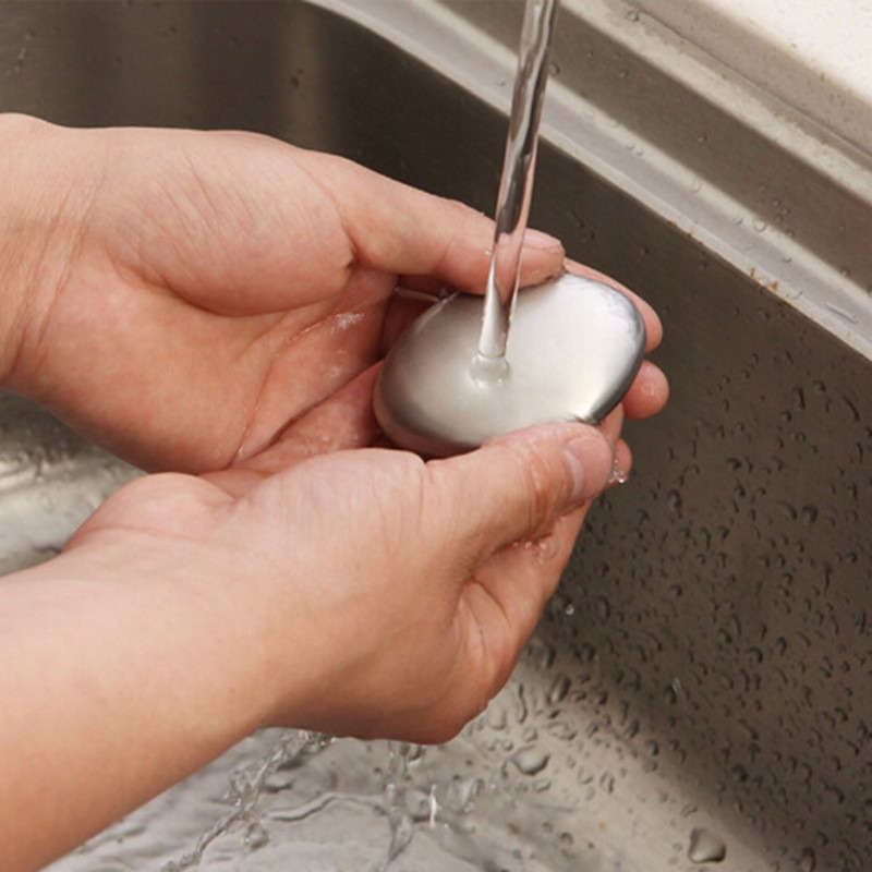Stainless Steel Oval Soap to Remove Hand Odor and Garlic Fishy Odor