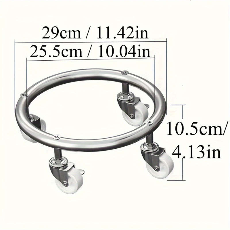 Heavy Duty Stainless Steel Gas Cylinder Cart, Removable Propane and LPG Tank Holder