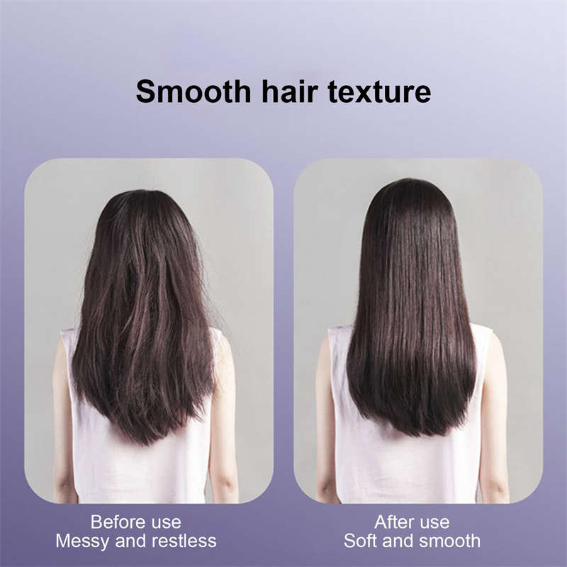Portable Home Styling Brush Cordless Hair Straightening Brush with 3 Temperature Adjustments