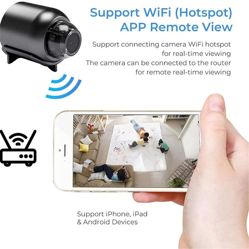 1080p HD WiFi Wireless Mini Camera with Night Vision with Star Eyes App