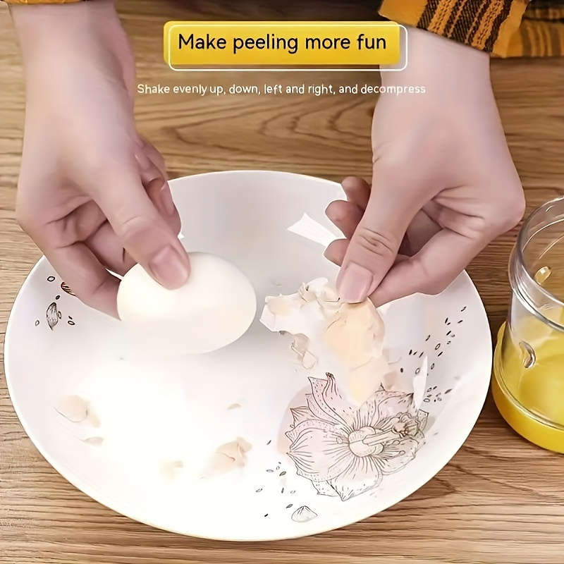 Easy-Shake Egg Shell Remover Manual Sheller and Separator for Hard Boiled Eggs
