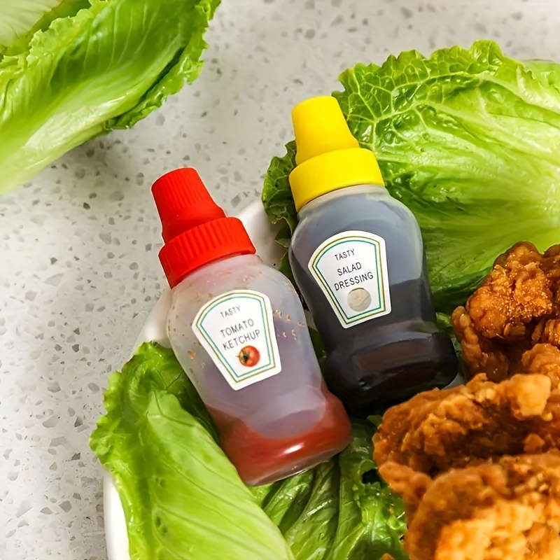 4 Pieces Portable Mini Ketchup Bottles