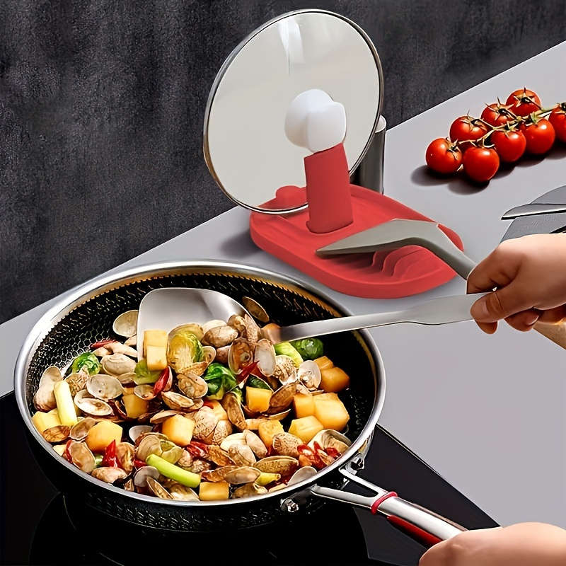 1pc Foldable Cooking Spatula Holder, Cutlery Storage Rack, Pot Lid Rack