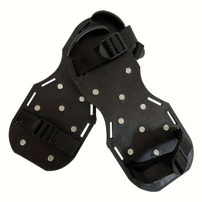 Dual Function Garden Soil Aerator Sandals, Manual Lawn Aerator with Adjustable Straps, Metal Spikes