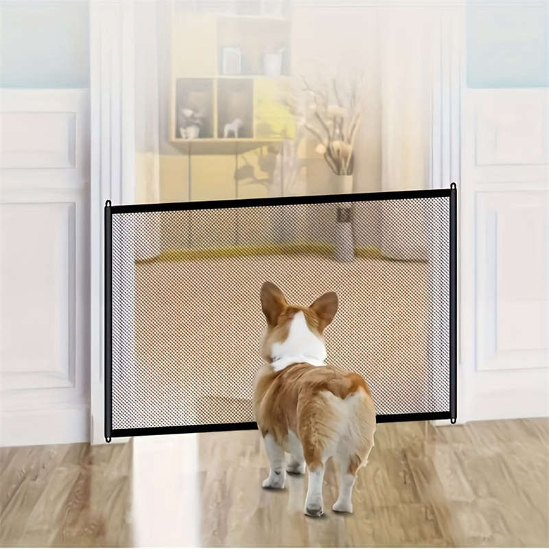 Nylon Mesh Barrier Easy to Install Pet Safe Gate for Rooms and Stairs